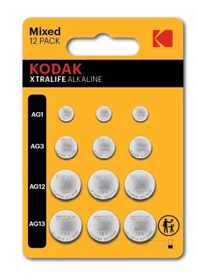 Pilas de botón alcalinas Kodak XTRALIFE AG (pack mixto)